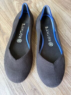 ROTHYS Womens Flats 8 Black Stretch Slip-on Shoes Comfort Travel